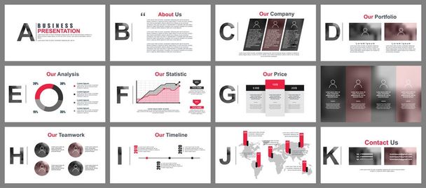Business presentation slides templates - Vector, Image