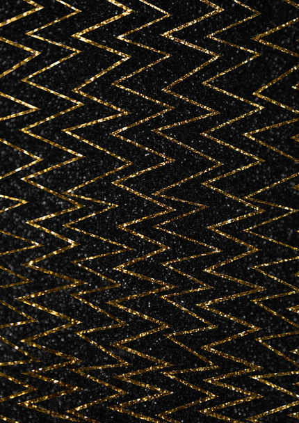 Zwarte papieren achtergrond met knipperend bliksem patroon - Foto, afbeelding