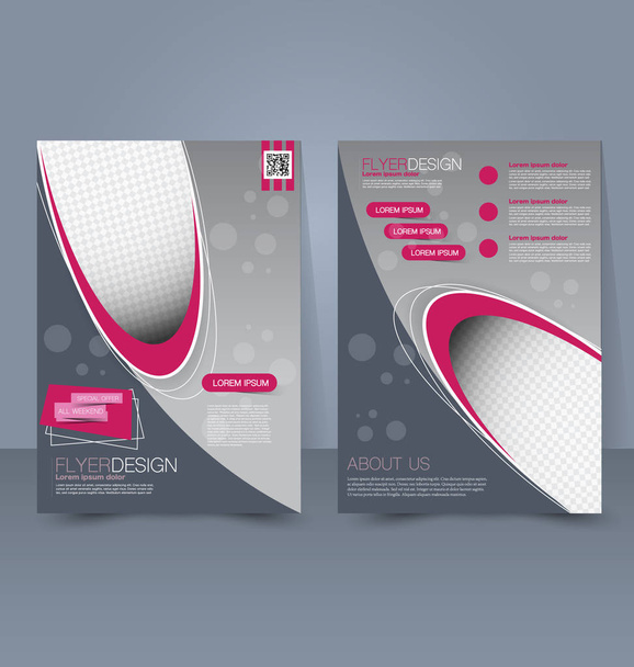 Flyer template. Business brochure. Editable A4 poster for design - Vector, Image