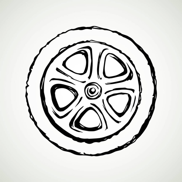 Un pneu. Dessin vectoriel
 - Vecteur, image