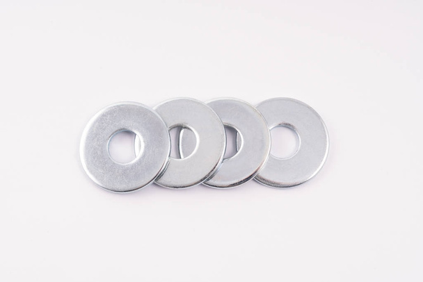 four metallic O rings  - Photo, Image