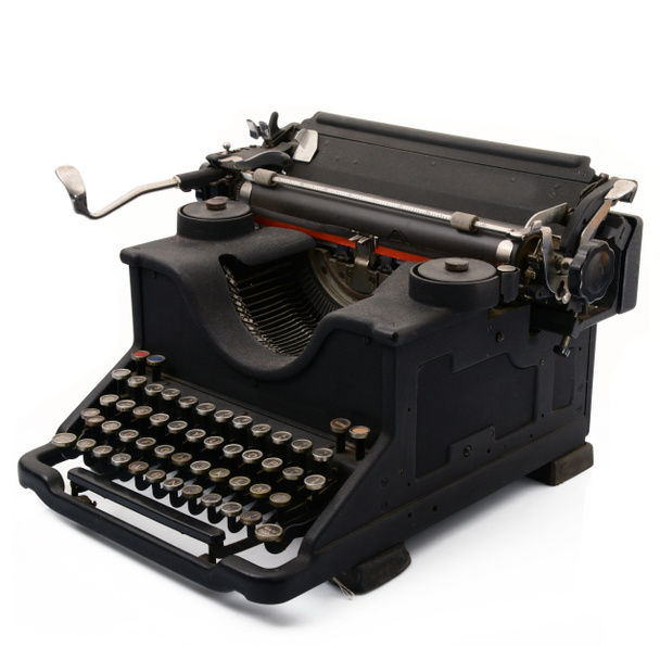 macchina da scrivere vintage su sfondo bianco
 - Foto, immagini