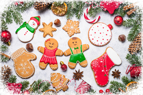クリスマスジンジャーブレッドクッキー - 写真・画像