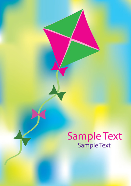 Colorful abstract background with kite - Διάνυσμα, εικόνα