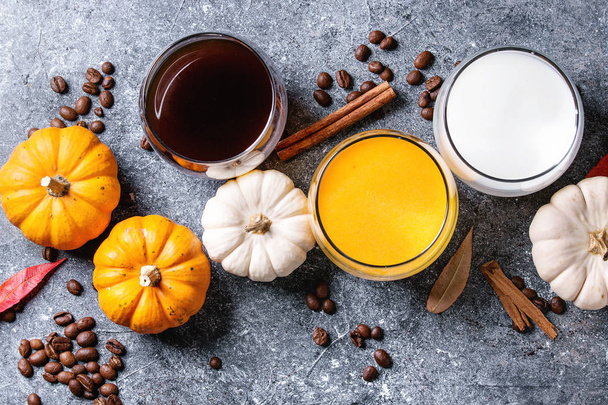 Ingredients for pumpkin latte - Zdjęcie, obraz