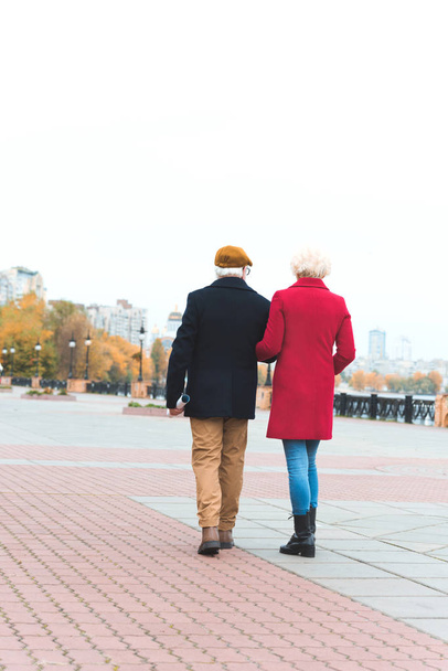 senior couple walking in city - Foto, Imagem