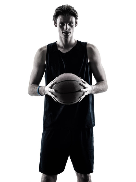 basketball player man isolated silhouette shadow - Zdjęcie, obraz
