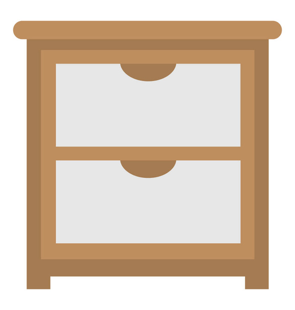  Chest of Drawers Vector Icon - Wektor, obraz