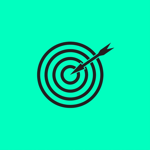 icon flat target - Vector, Image