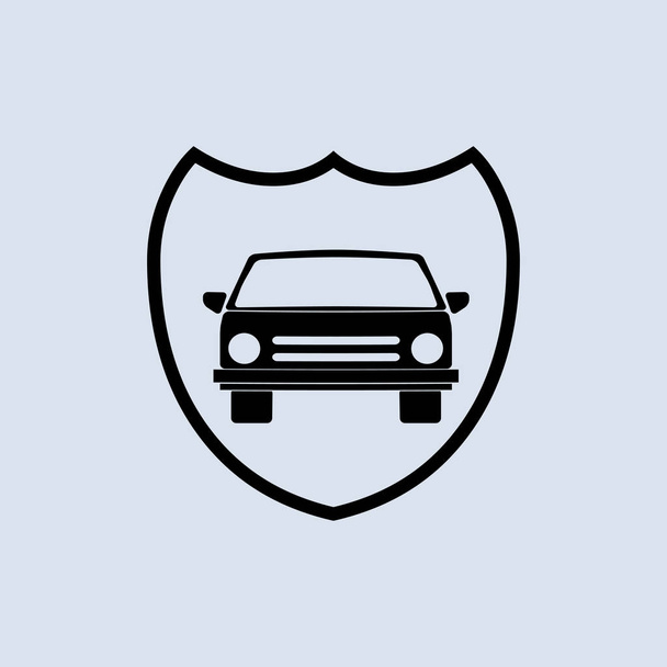 Плоская икона автомобиля
   - Вектор,изображение