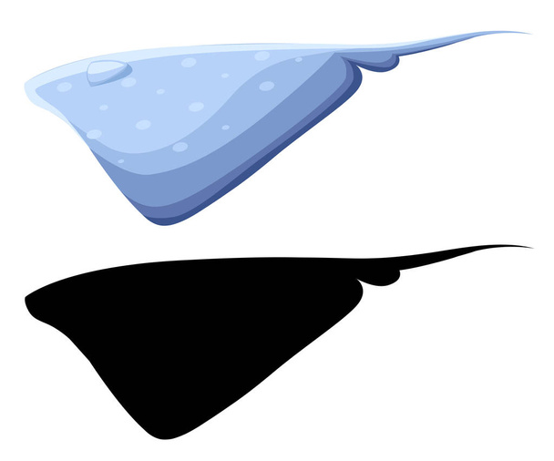 Stingray set. Abstract stingray on white background Vector illustration Web site page and mobile app design. - Vector, Image