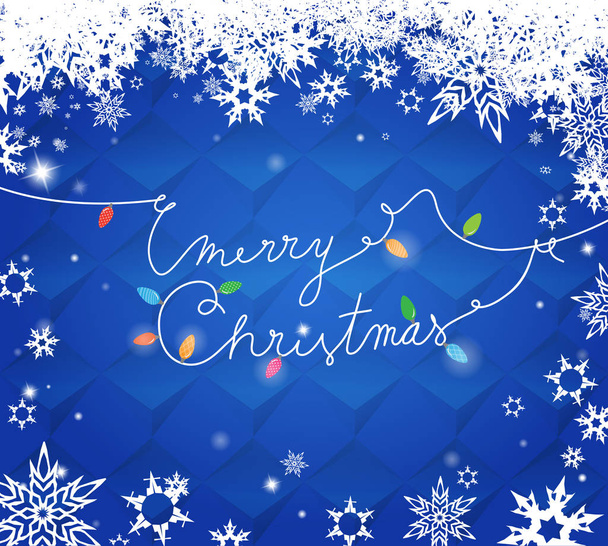 Merry Christmas text created of power cable with lots of colorfu - Вектор, зображення