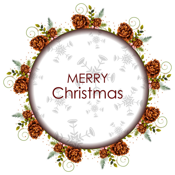 Decoratie voor Happy New Year en Merry Christmas greeting - Vector, afbeelding
