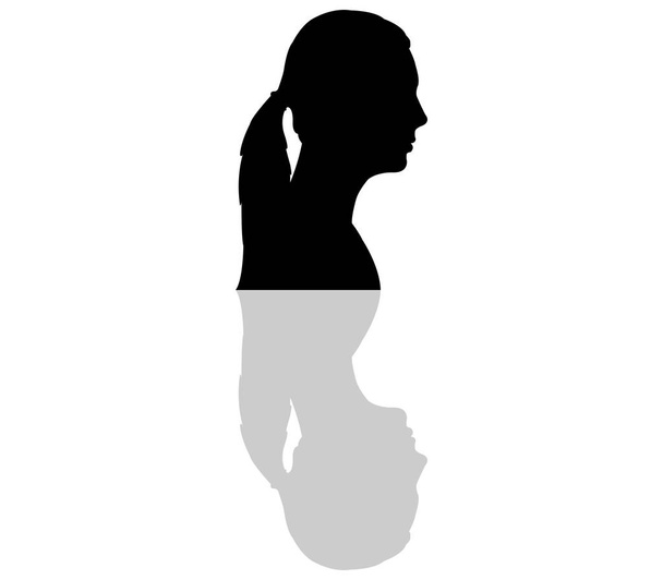 icona profilo donna su sfondo bianco
 - Vettoriali, immagini