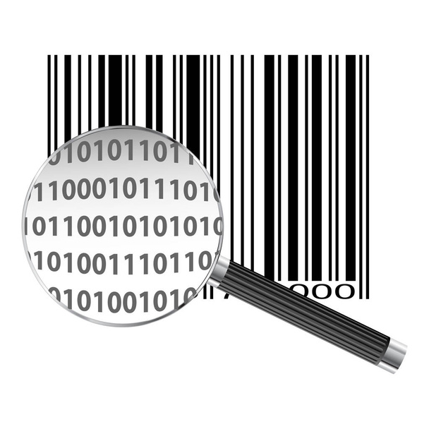 vergrößerter Barcode-Vektor - Vektor, Bild