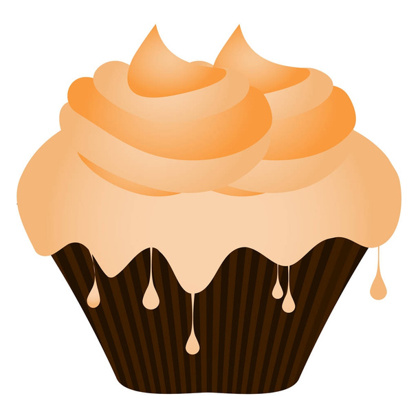 Isolated cupcake illustration - Вектор, зображення