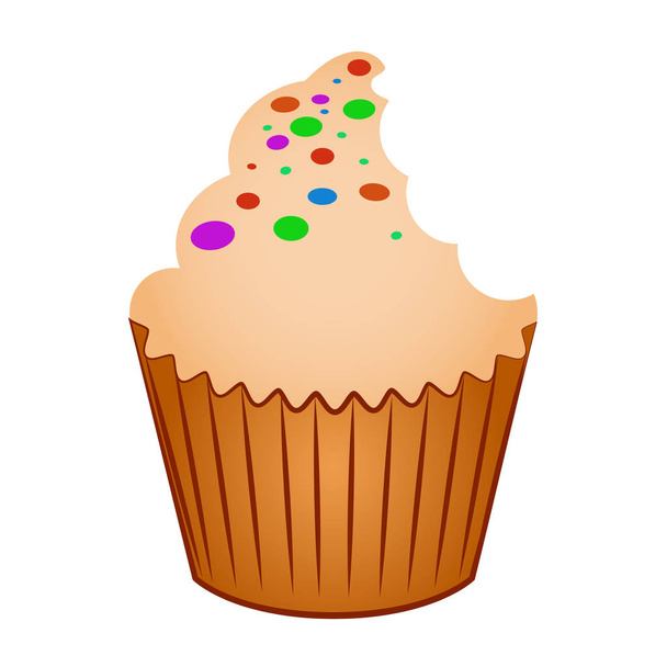Isolated cupcake illustration - ベクター画像
