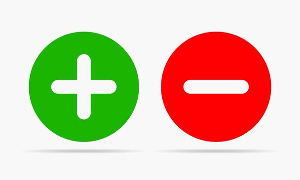 Plus and minus round icons. Vector illustration - Vector, Image
