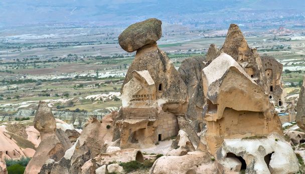 Rock formations in Cappadocia, Anatolia, Turkey. Goreme national - Photo, Image