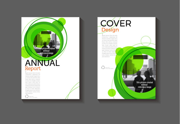 verde Círculo fundo moderno capa design moderno livro capa ab
 - Vetor, Imagem