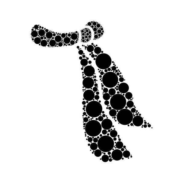 écharpe hiver pointillé icône design isolé sur fond blanc
 - Vecteur, image