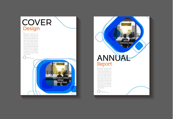 kék háttér borító, modern könyv borító absztrakt Brochur - Vektor, kép