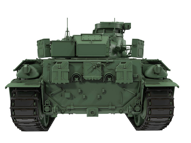 軍のフランス タンク分離白地 Amx 30b2。3 d イラストレーション - 写真・画像