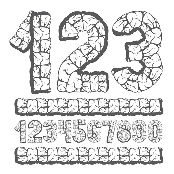 modern numerals collection - Vektor, obrázek