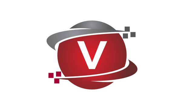 Technologie přenosu písmeno V - Vektor, obrázek