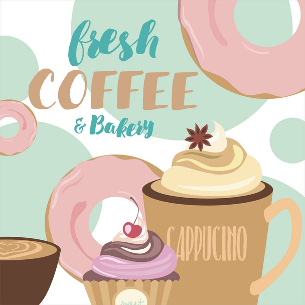  Posters with coffee backgrounds - Vektor, kép
