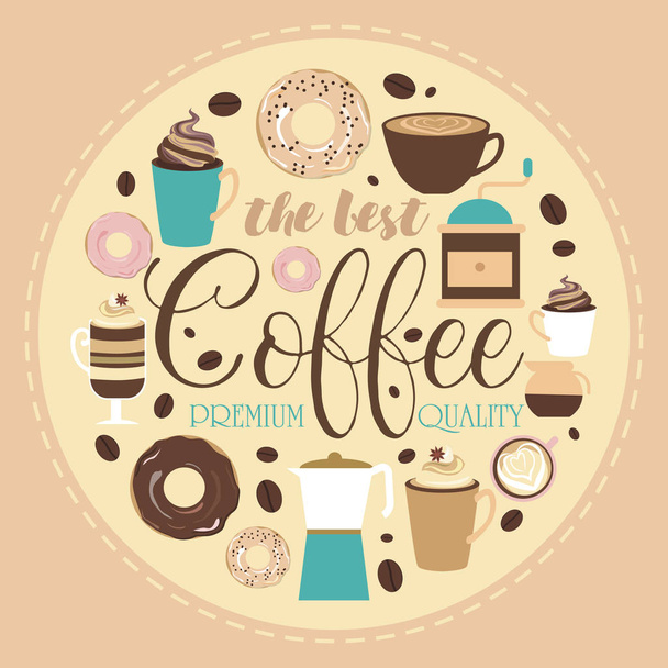  Posters with coffee backgrounds - Vektor, kép
