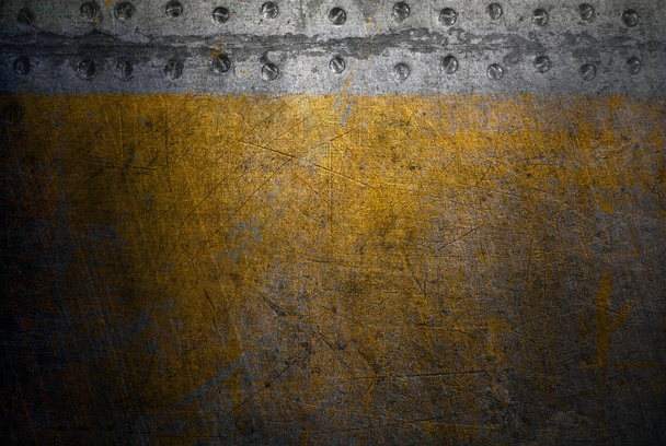 Vecchio metallo texture con rivetti, sfondo in acciaio
 - Foto, immagini