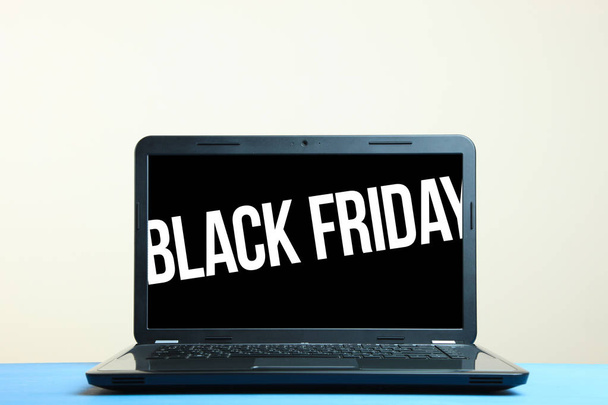  notebook with the inscription "black Friday" - Foto, imagen