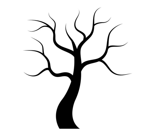 suchý strom ikona na bílém pozadí - Vektor, obrázek