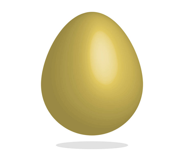 Значок яйца на белом фоне
 - Вектор,изображение