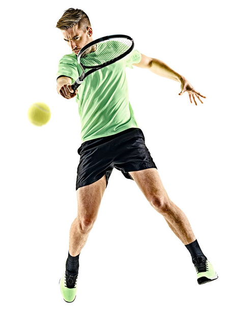 tennis player man isolated - Foto, Imagen