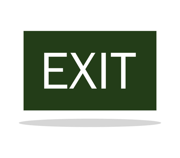 exit sign icon on white background - Wektor, obraz