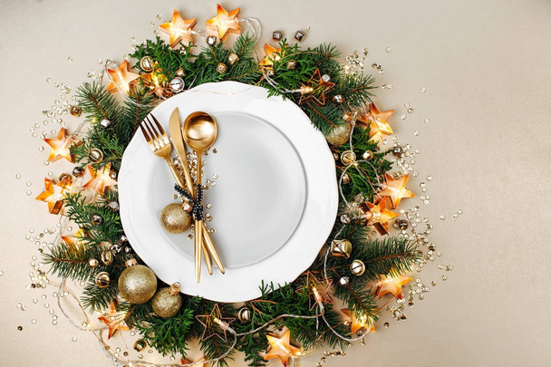 served christmas table  - Foto, immagini