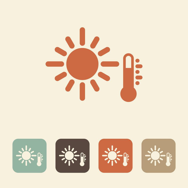 Az időjárás ikon. Lapos illusztráció - Vektor, kép