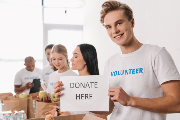 önkéntes, jótékonysági plakát gazdaság - Fotó, kép
