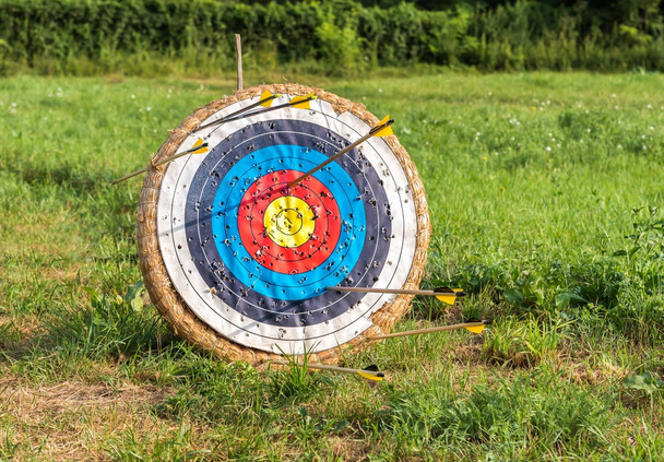 Стрільба з лука ціль для тренувань у полі
 - Фото, зображення