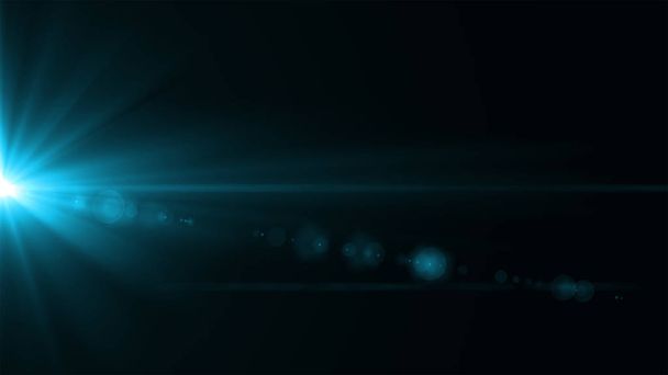 πολύχρωμο ψηφιακή φακού φωτοβολίδα με έντονο φως σε μαύρο φόντο για την υφή και το υλικό - Φωτογραφία, εικόνα