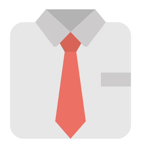  Shirt With Tie Vector Icon - Vector, Image