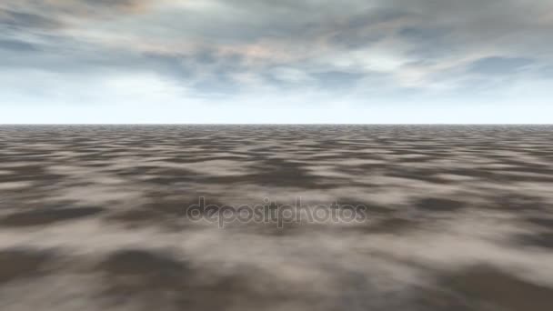 abstract landscape grey ground and blue sky - Footage, Video
