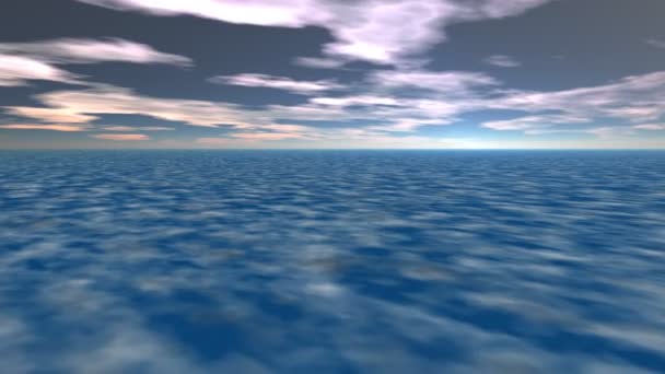 abstrakte Landschaft blauer Grund und grauer Himmel - Filmmaterial, Video