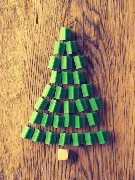 Tarjeta de Navidad con madera rústica
 - Foto, Imagen