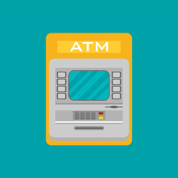 Flat ATM machine icon - Vektor, obrázek