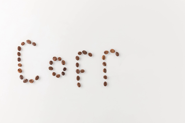 coffee lettering made of roasted beans - Footage, Video