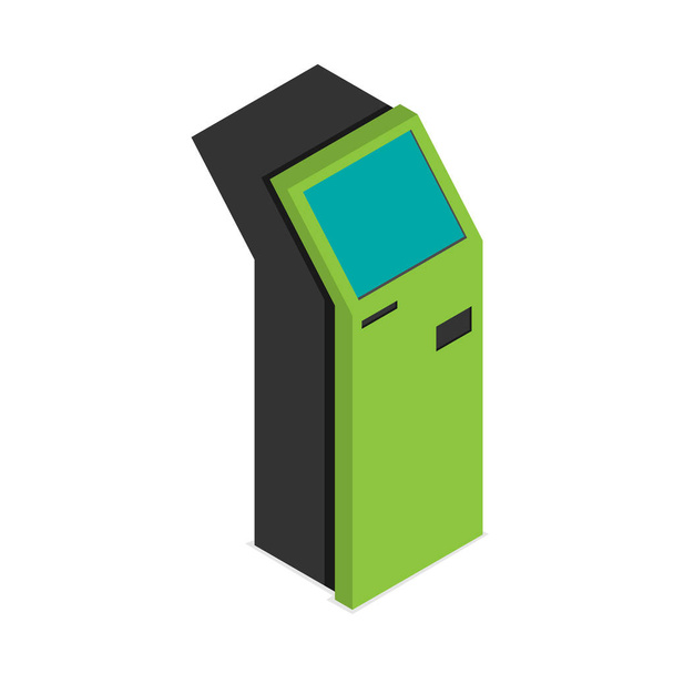 Flat ATM machine icon - Vector, Image