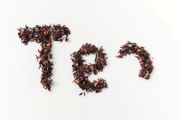 tea lettering made of dry tea - Footage, Video